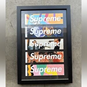 Supreme Stickers Framed Art 5PC Design